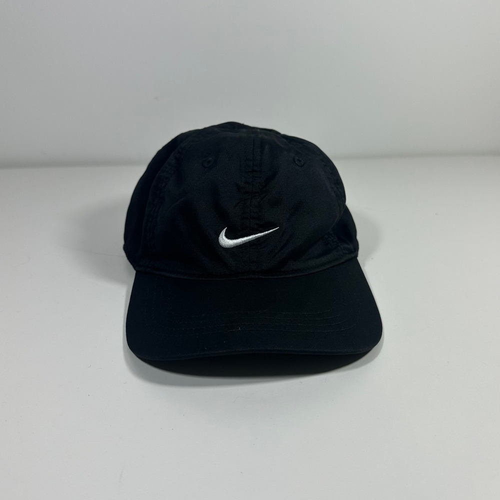 Nike Dri-FIT Toddler Hat Black Swoosh Logo Adjustable Baseball Cap 617845-023